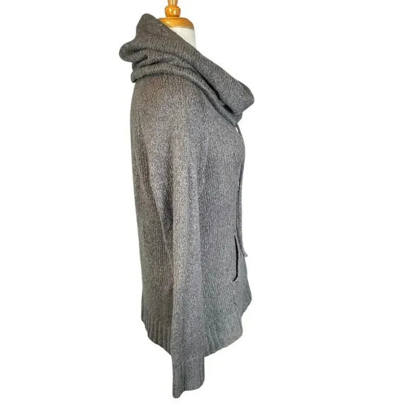 Eddie Bauer Sleepwear Women's Size Medium Cowl Neck Kangaroo Pockets Dark Gray - Picture 4 of 11